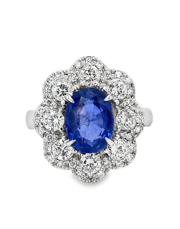 2.24-carat oval cut natural Burmese Sapphire
