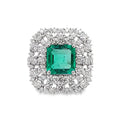 Emerald Accented Cocktail Estate Ring