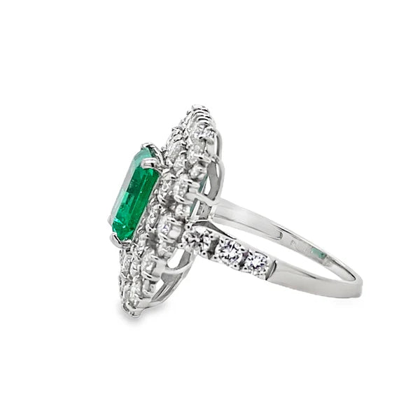 Emerald Accented Cocktail Estate Ring