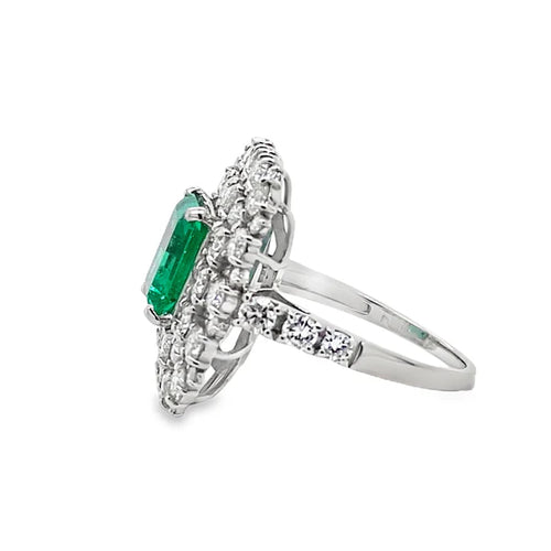 Emerald Accented Cocktail Estate Ring